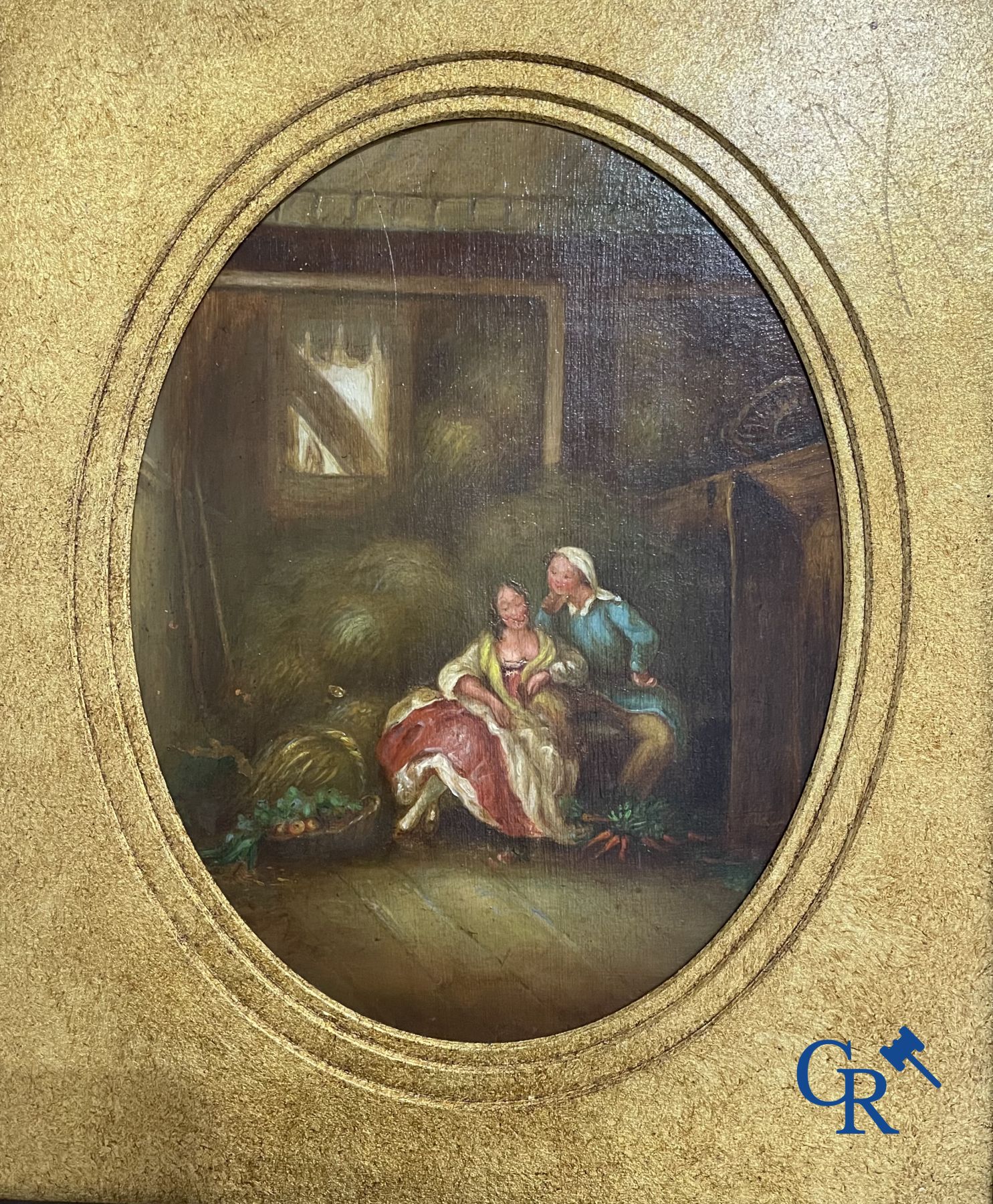 Schilderijen: 3 19de eeuwse schilderijen.