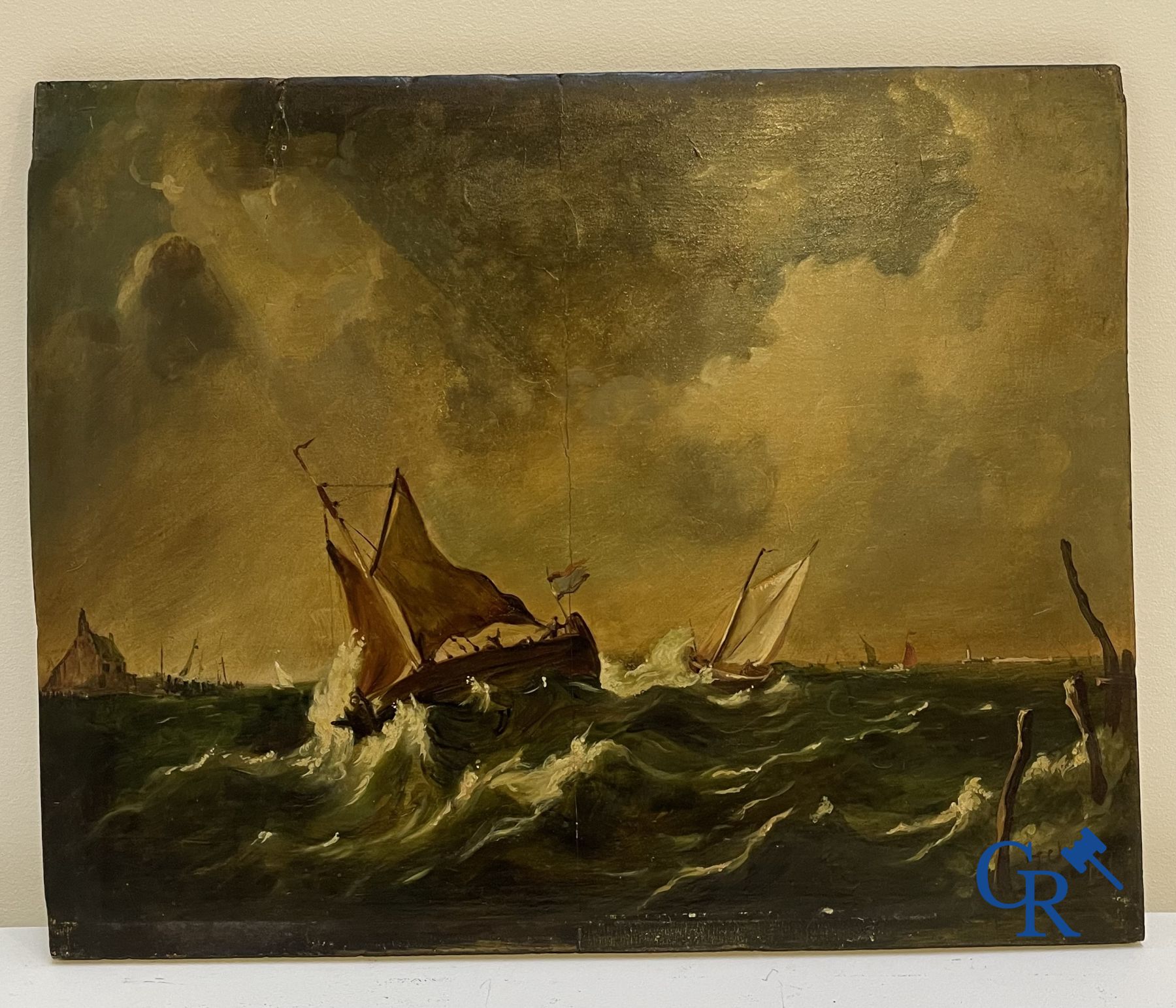 3 olieverfschilderijen.