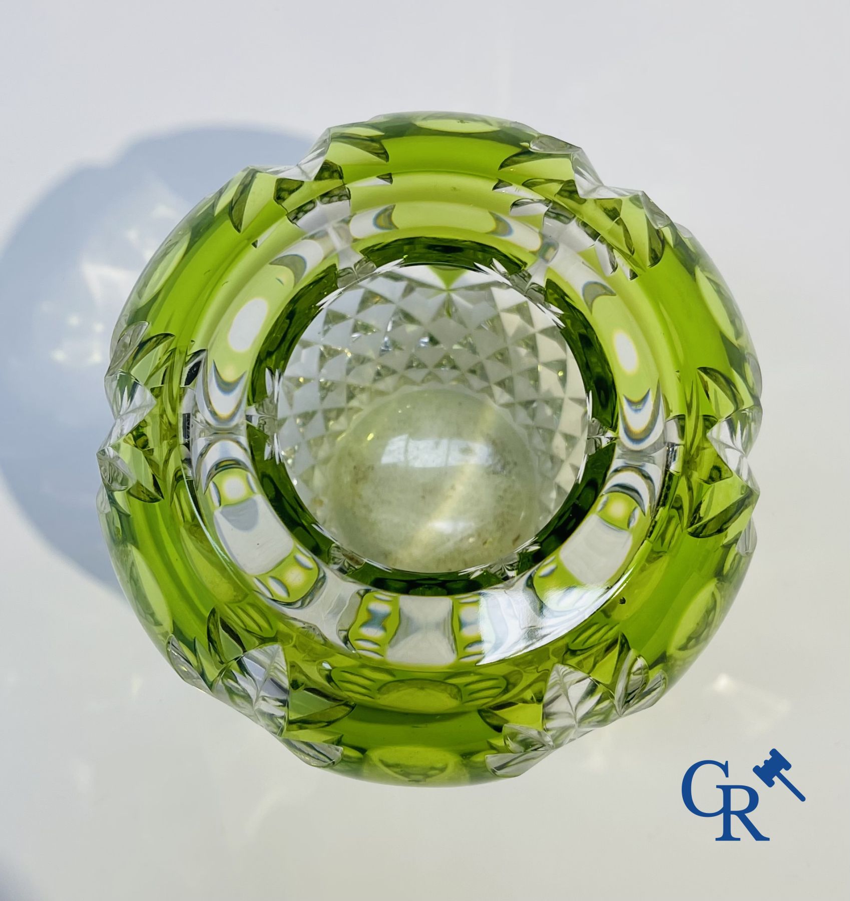 Glaswerk: 4 vazen in kristal Val Saint Lambert.