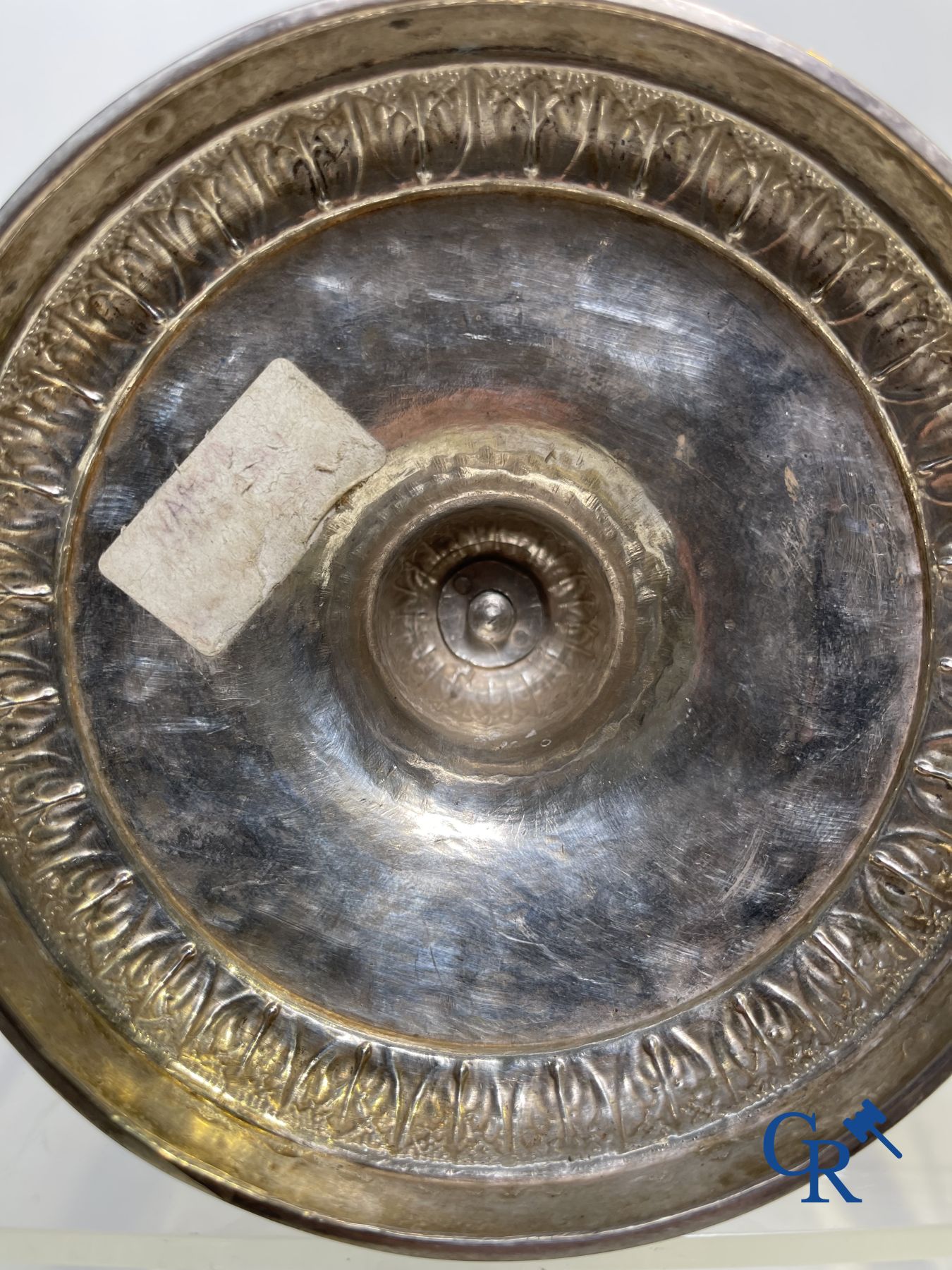 Silver: Pair of silver candlesticks probably Namur, Jean-Baptiste Fallon.