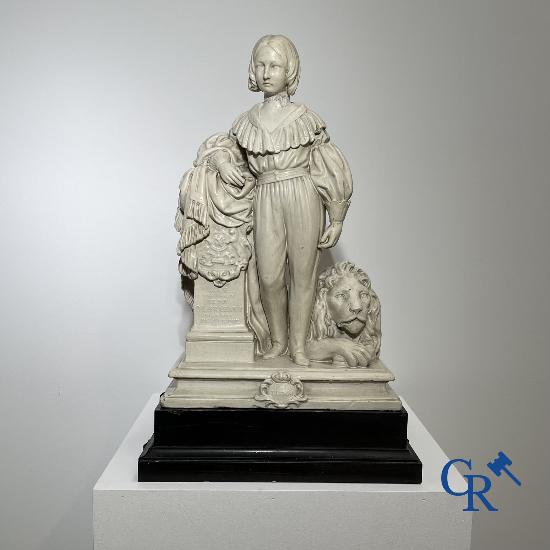 Joseph Michel Ange Pollet. (Palermo 1814 - Parijs 1871) Le Duc de Brabant. Portret van Prins Leopold II.