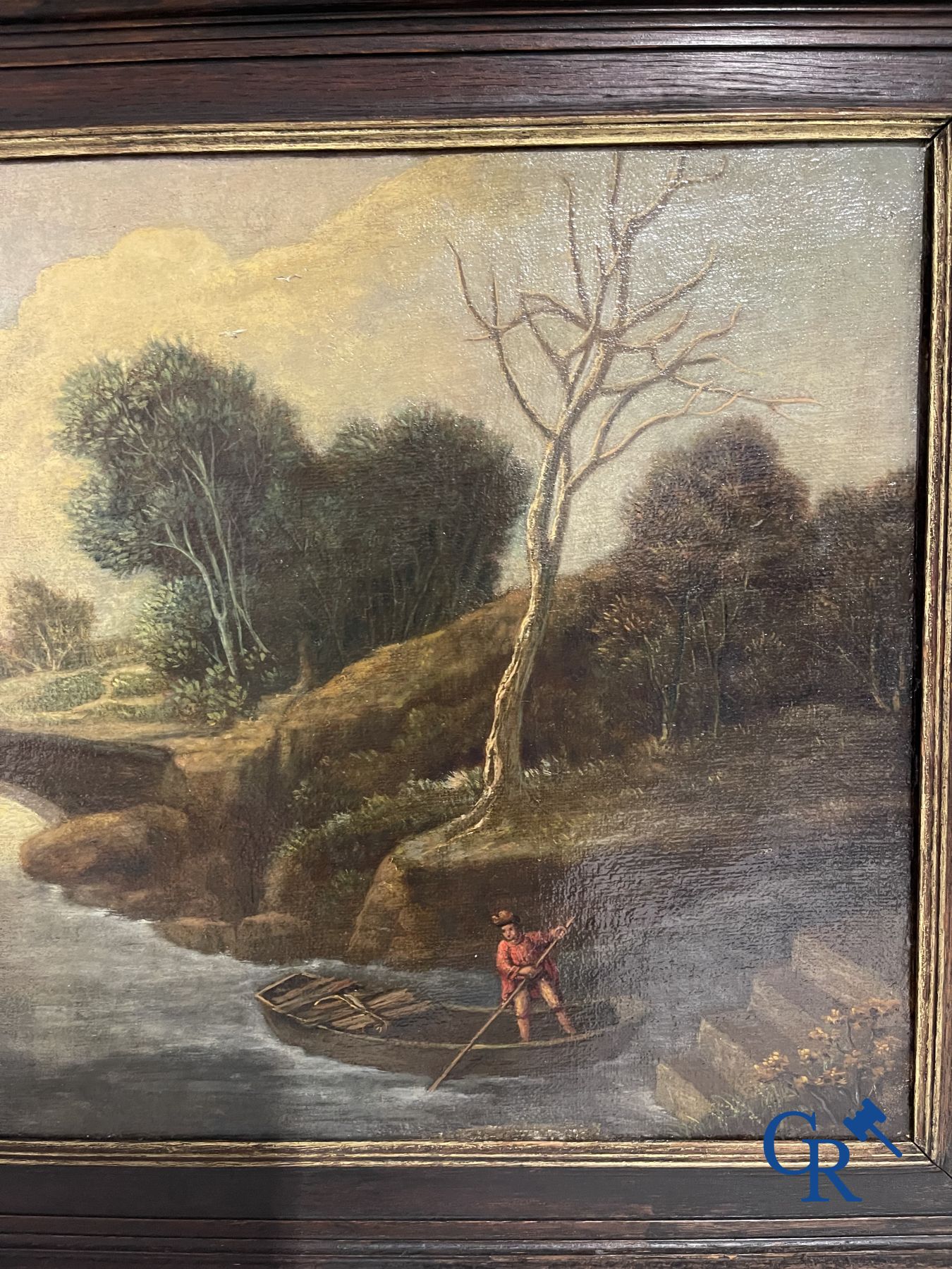 Schilderijen: 3 19de eeuwse schilderijen.