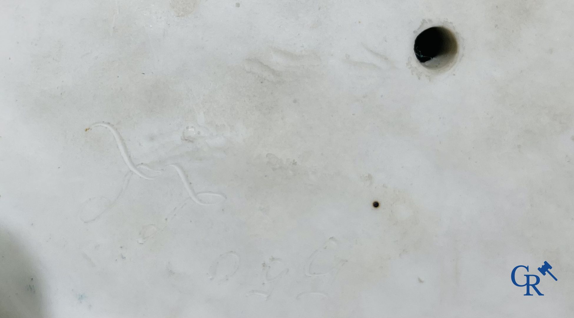 Porcelain: Large pair of multi-coloured decorated and gilded statues in biscuit with the representation of "Day and Night".