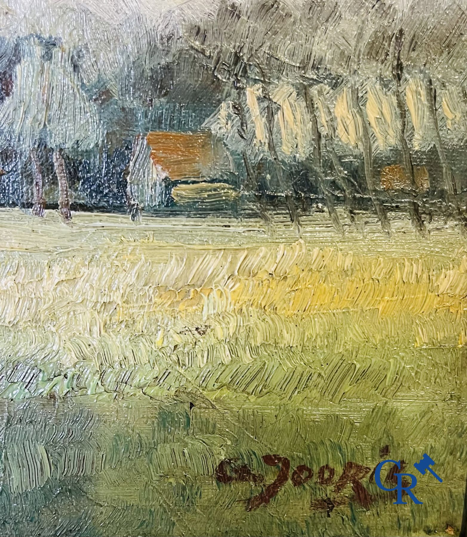 4 Landschapschilderijen.