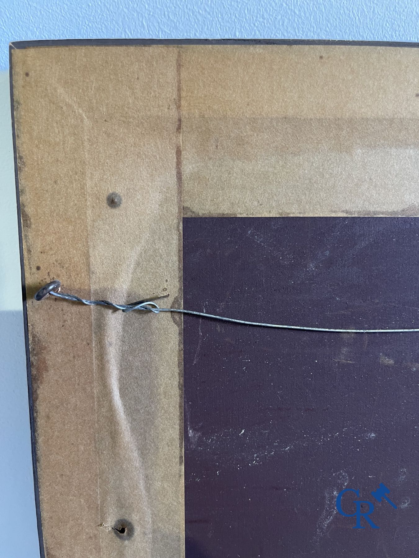 Schilderij: Maurice Sijs (*) (1880-1972). De witte zwaan. Olie op paneel.