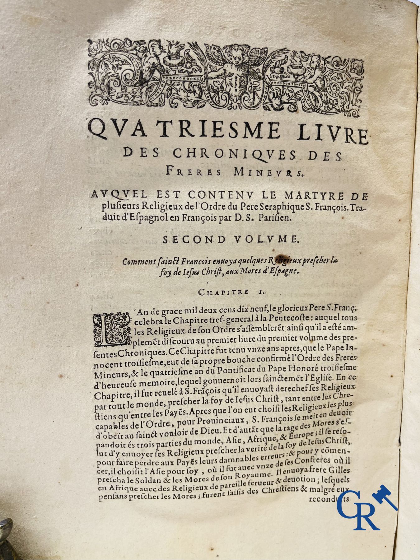 Oude Boekdrukken: Marcos de Lisboa, Chronique et institution de l'ordre du Père S. François, Paris 1608.