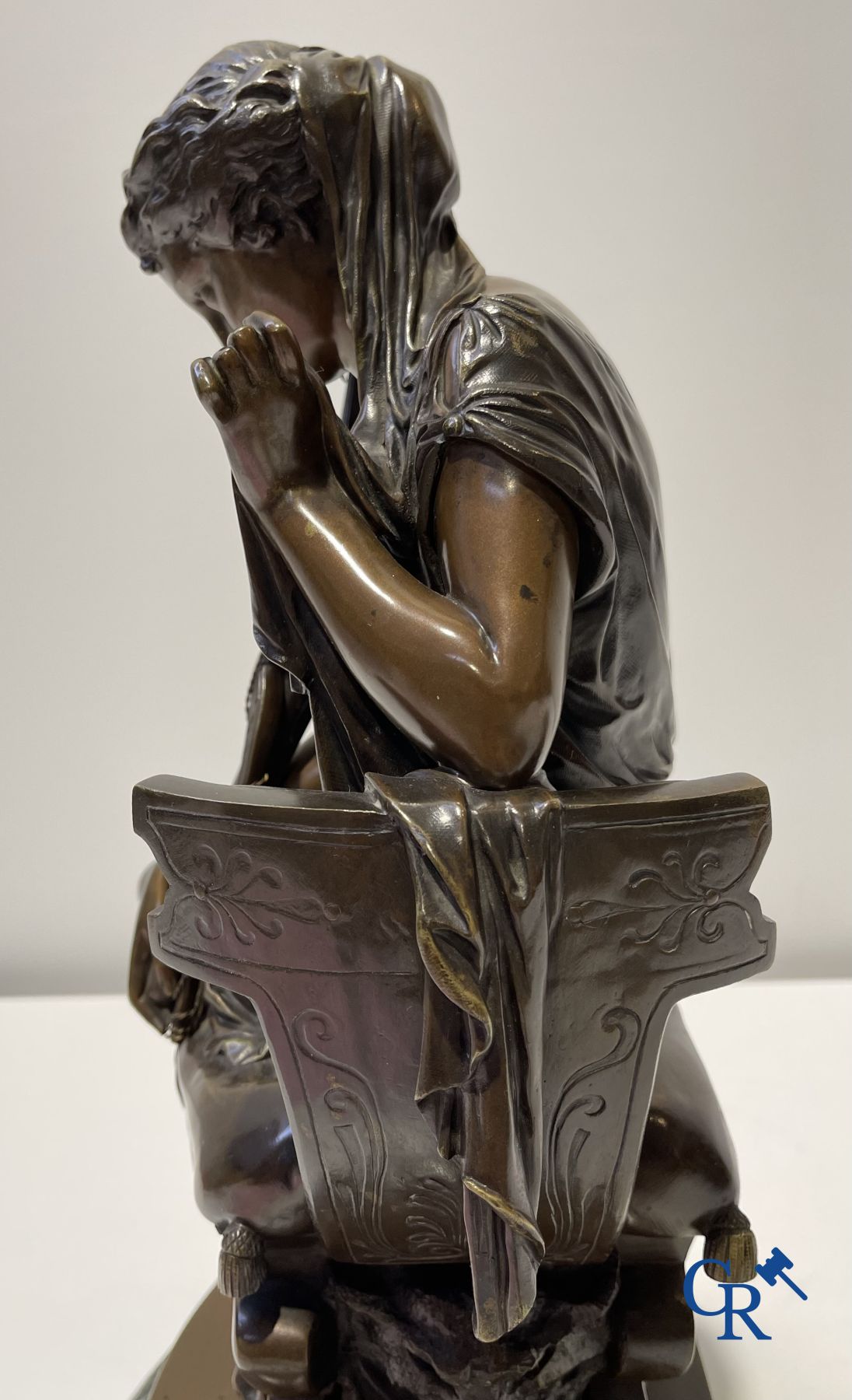 Michel-Louis Victor Mercier (1810-1894) Bronze statue of the goddess of hunting Diana. Signed Mercier. 19th century.