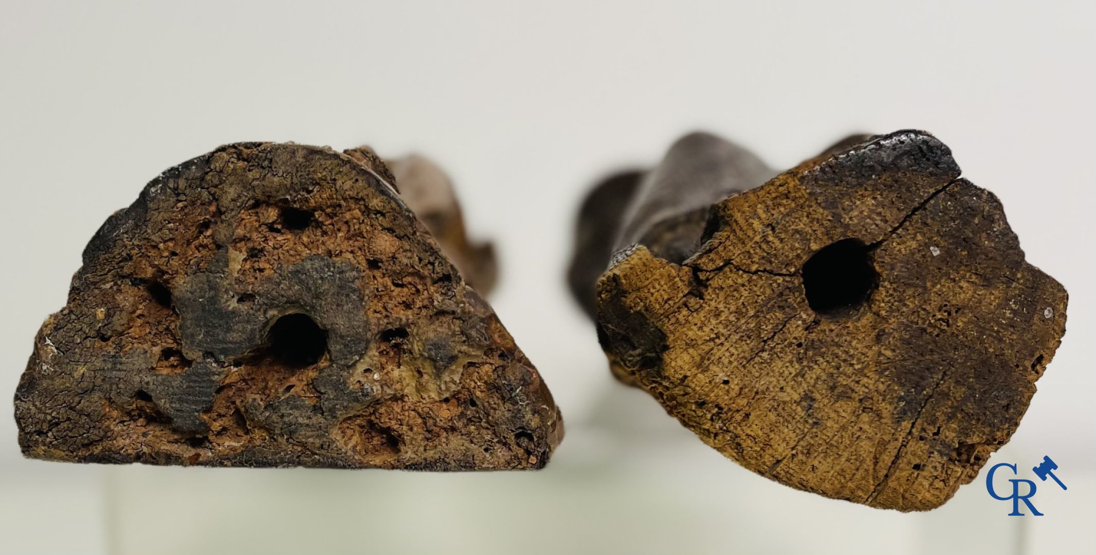 2 religious wood sculptures. Christ on the cold stone and a statue of an apostle. 18th century.