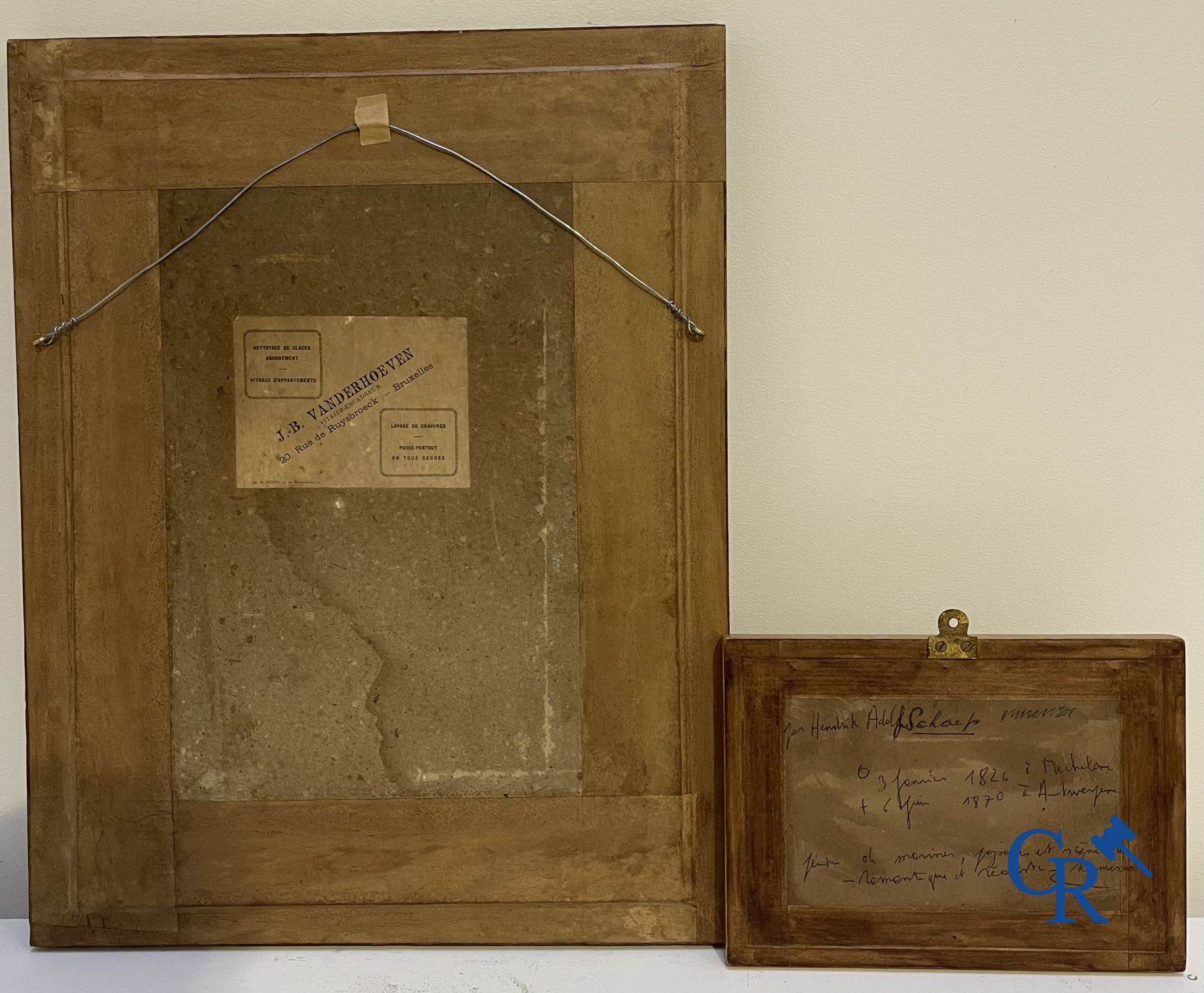 Louis Tits, waterverf en gouache op papier, en een pentekening Franse of Hollandse school begin 19de eeuw.