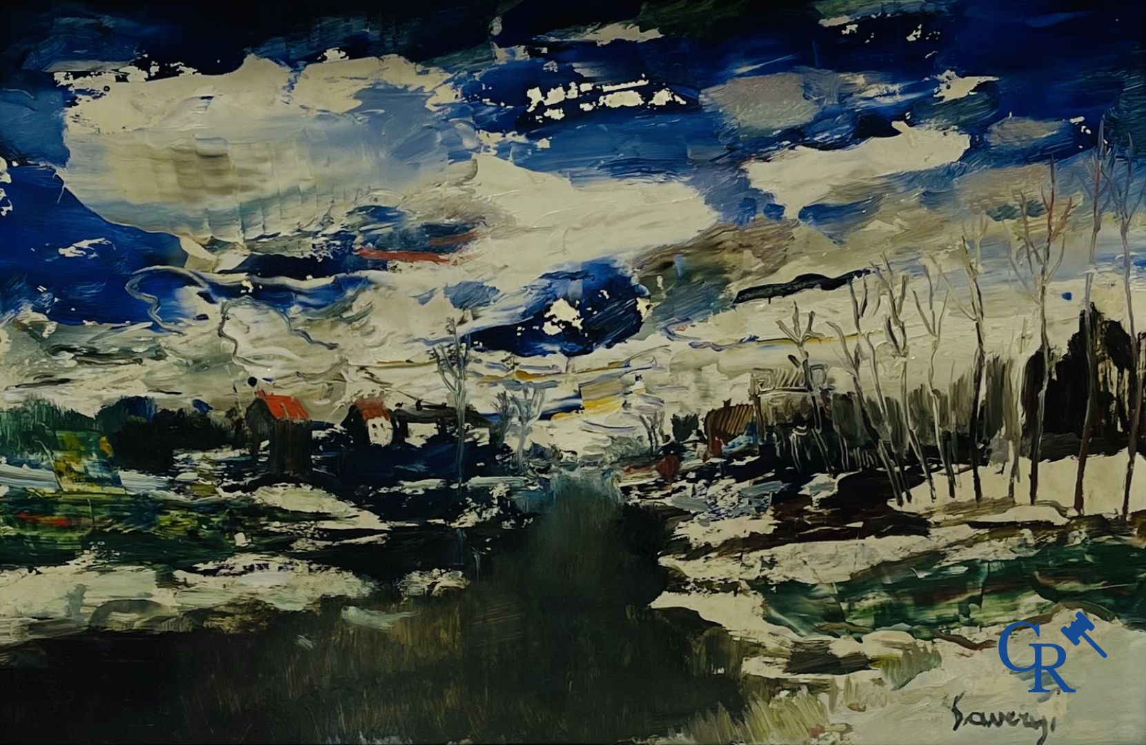 Albert Saverys (Deinze 1886 - Petegem aan de Leie 1964) (*) Winterlandschap.