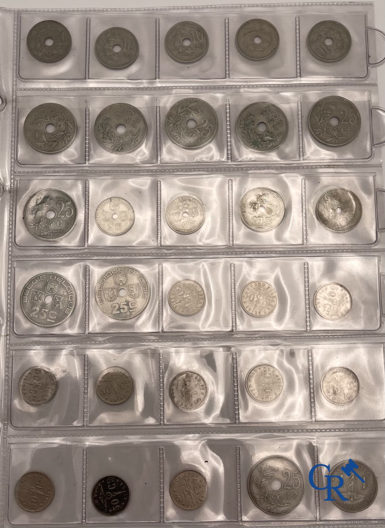 Zilver munten: Leopold I en andere.