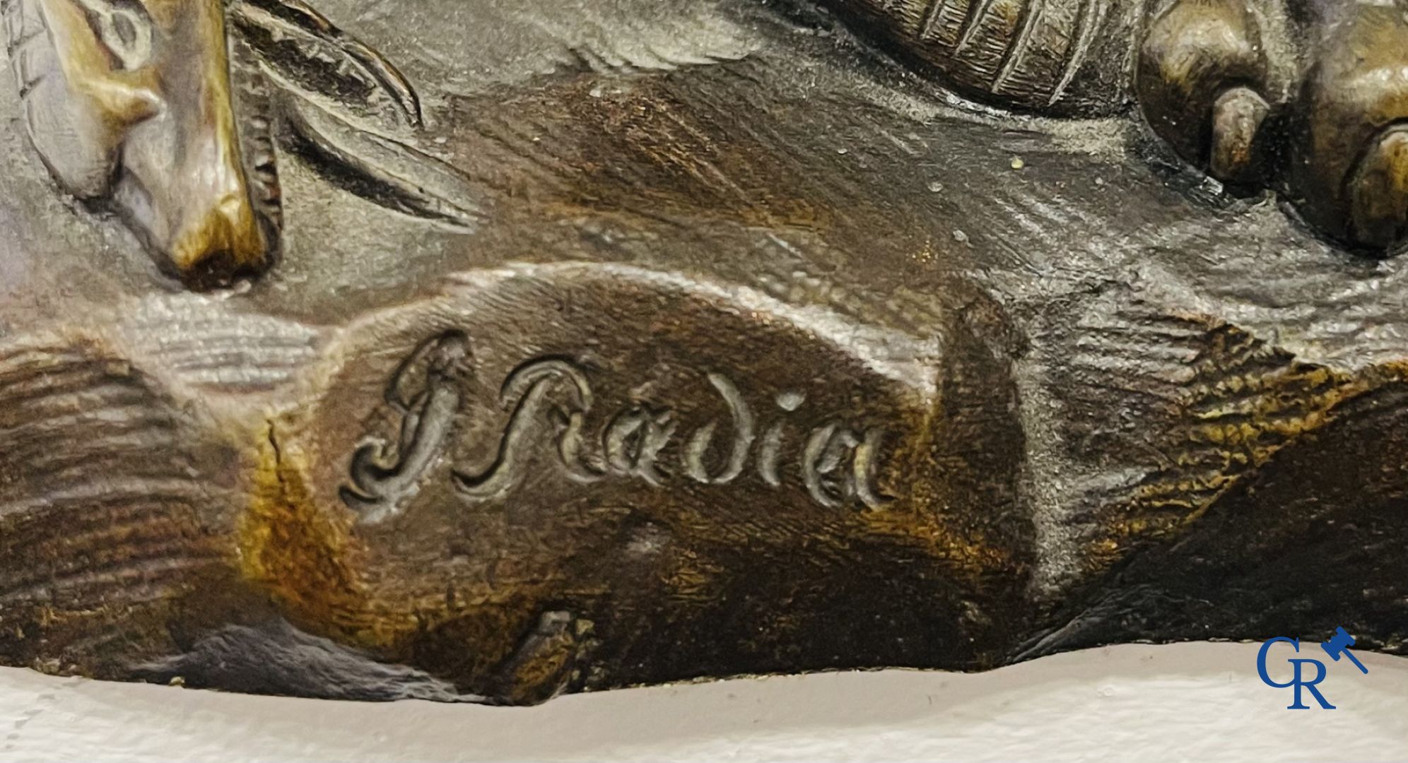 Henri Peinte (1845-1912) "Sarpedon" Large bronze statue. Signed H. Peinte. Foundry Siot Decauville fondeur Paris.