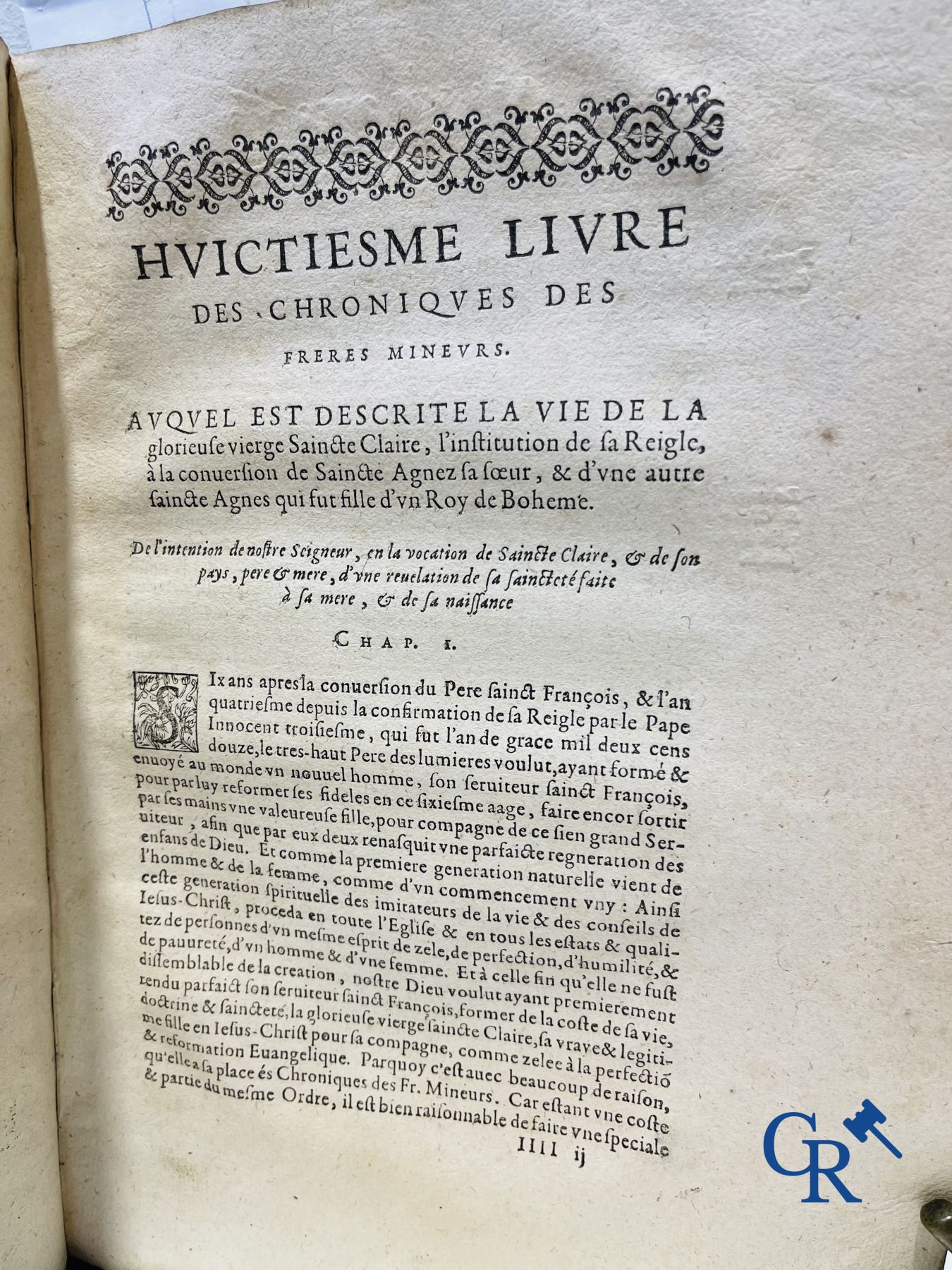 Oude Boekdrukken: Marcos de Lisboa, Chronique et institution de l'ordre du Père S. François, Paris 1608.