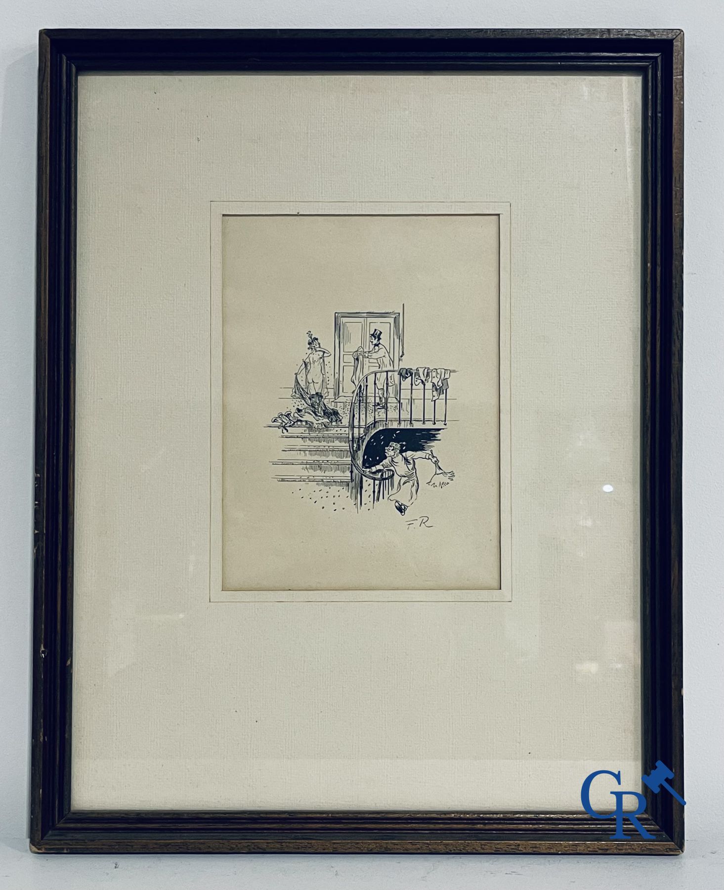 Felicien Rops (1833-1898) Oost indische inkt op papier.