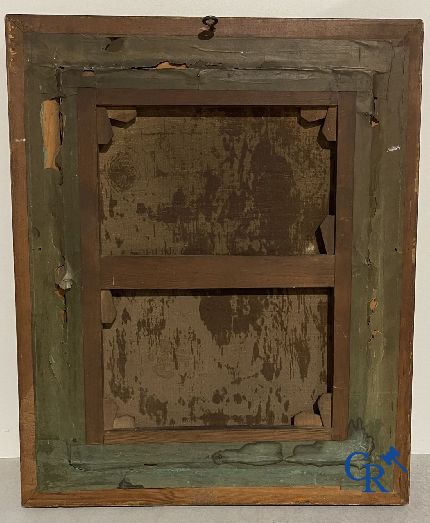 Schilderij: Alice Léotard, olie op doek. Portret van een hond.