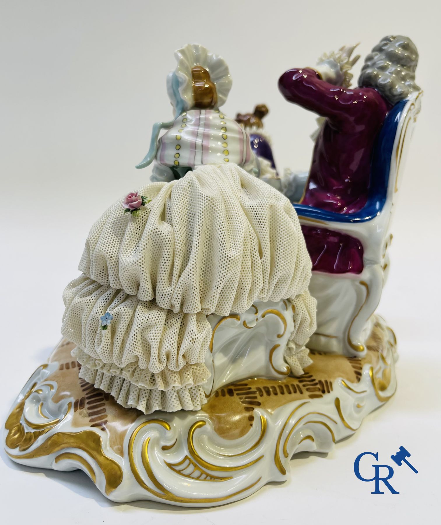 Porselein: Unterweissbach: "In het theesalon".