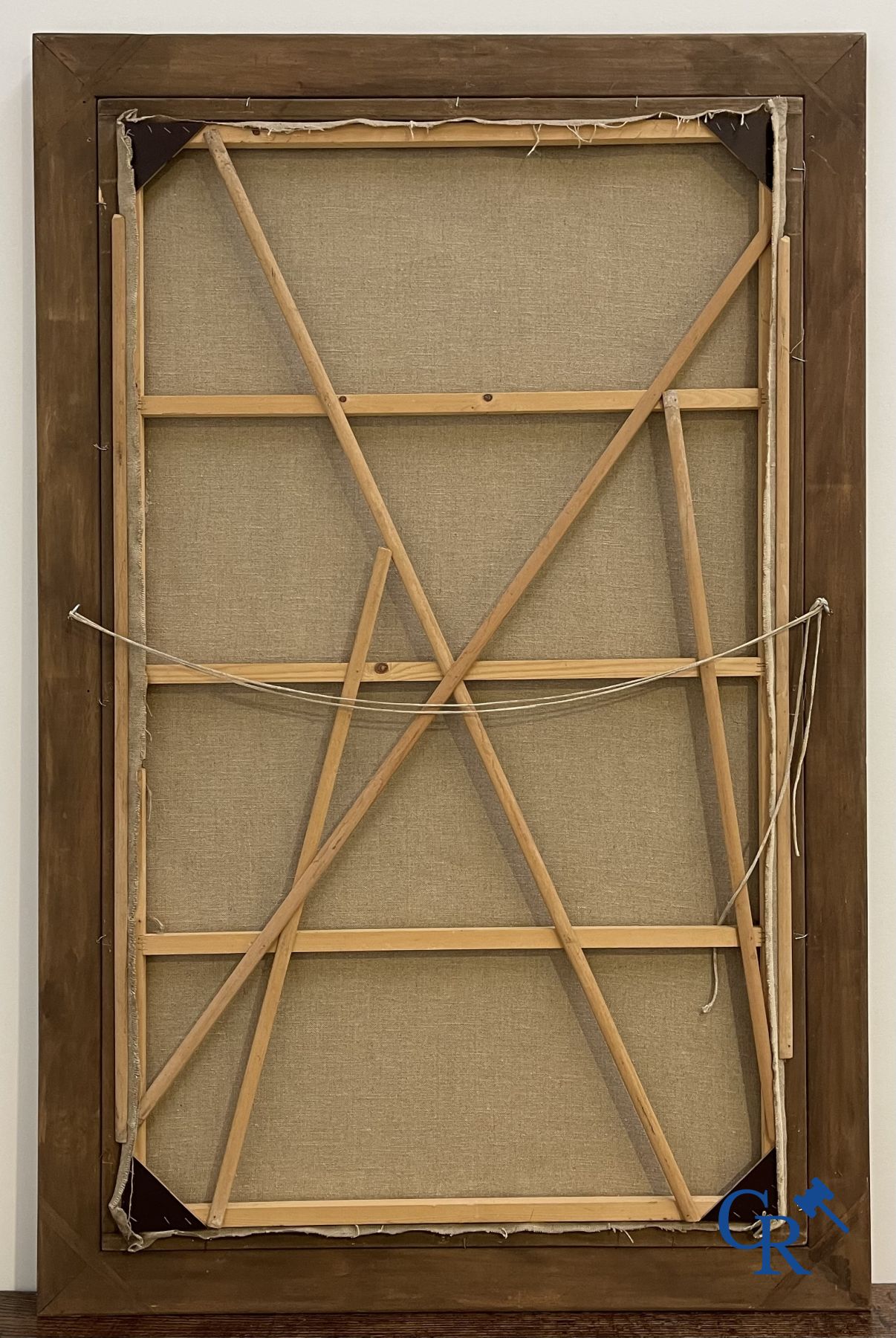 Imposant schilderij: J. Demeulemeester. Olie op doek.