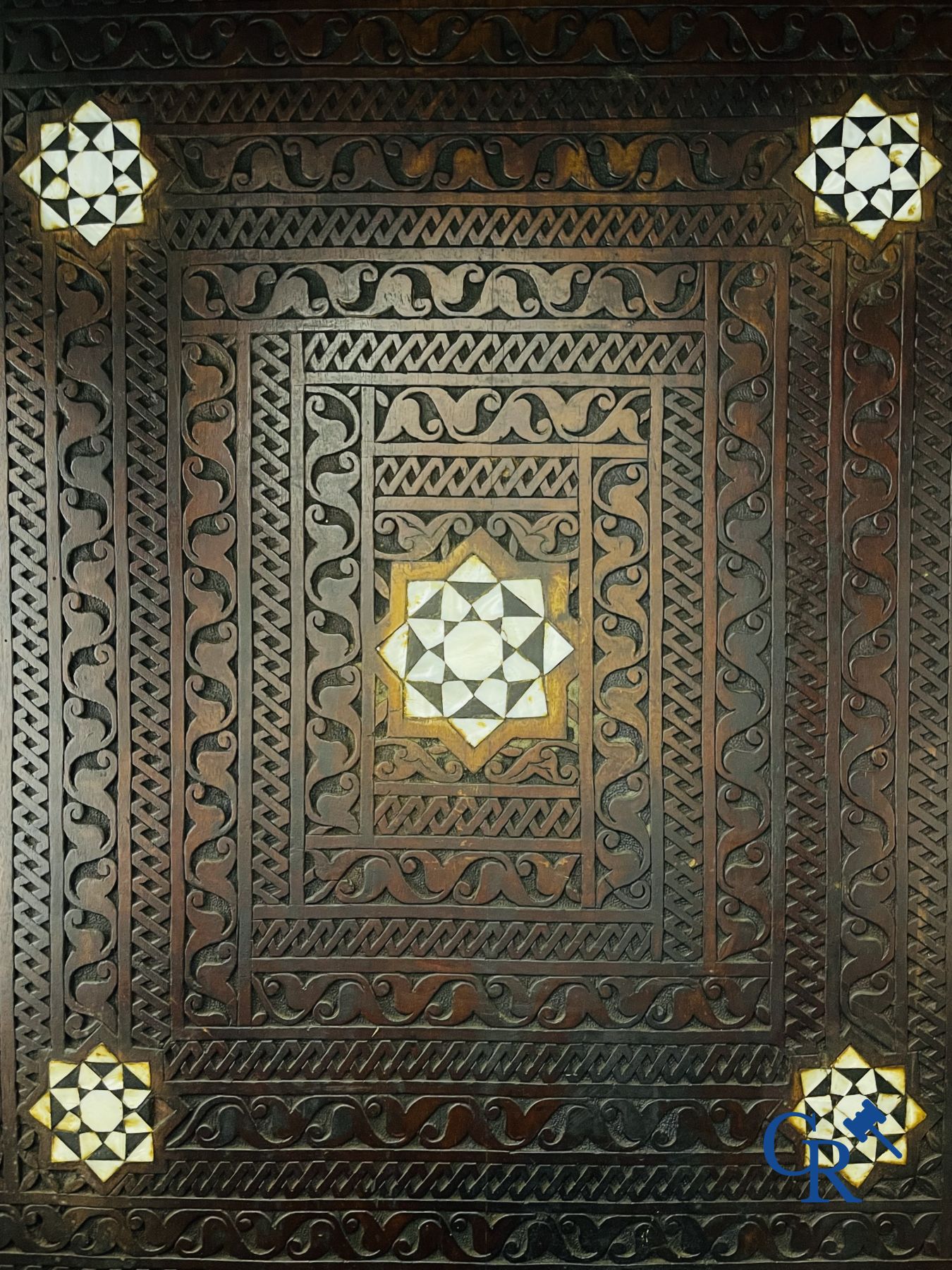 Sculpted furniture with inlays of ebony and mother-of-pearl. Syria, early 19th century.