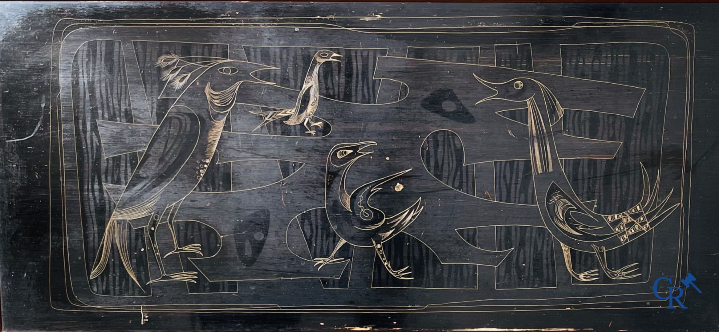 Design: Jaren '50 - 60 bar meubel in exotisch hout met lakwerk.