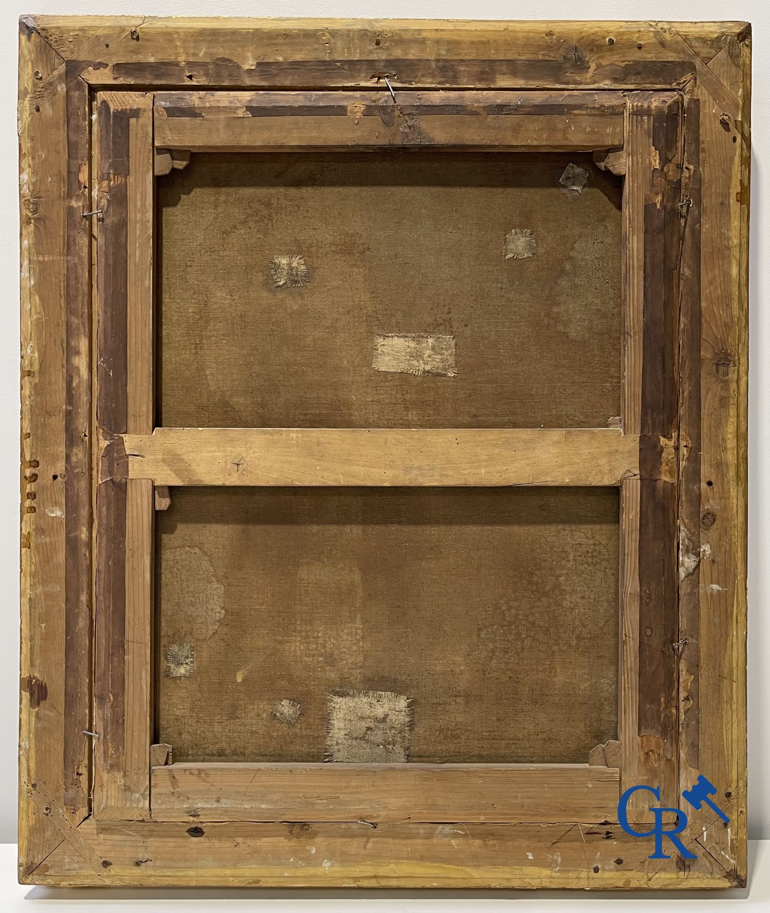 Dolard: Schilderij, olie op doek. Familiescene. 19de eeuw.