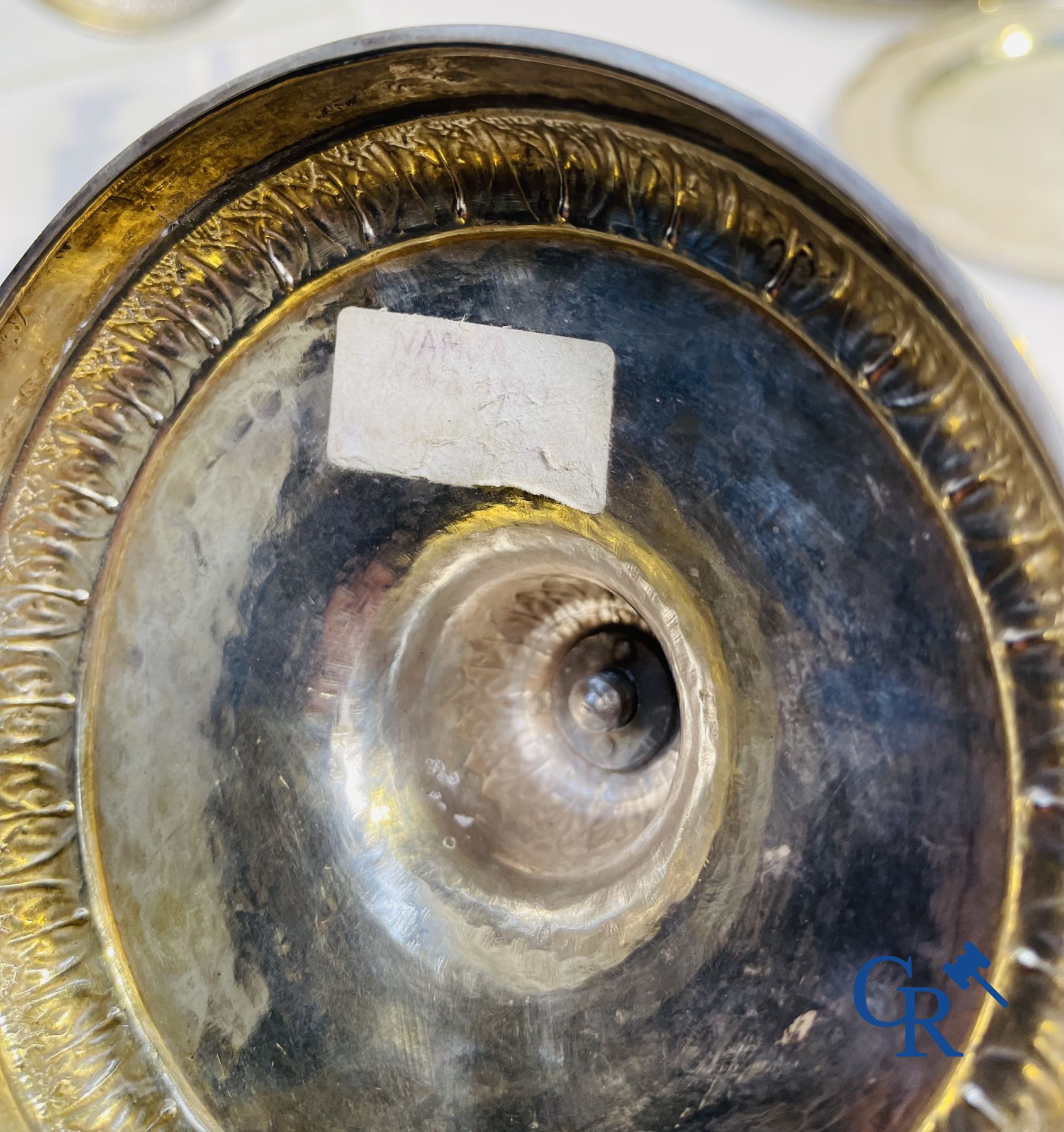 Silver: Pair of silver candlesticks probably Namur, Jean-Baptiste Fallon.