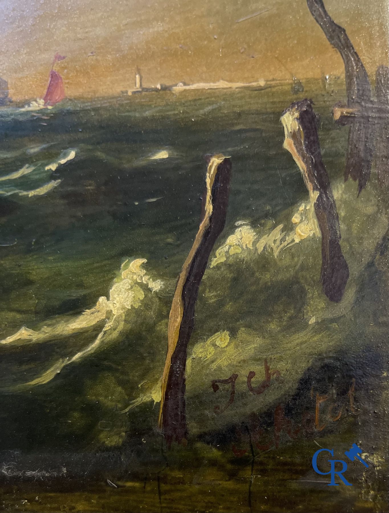 3 olieverfschilderijen.