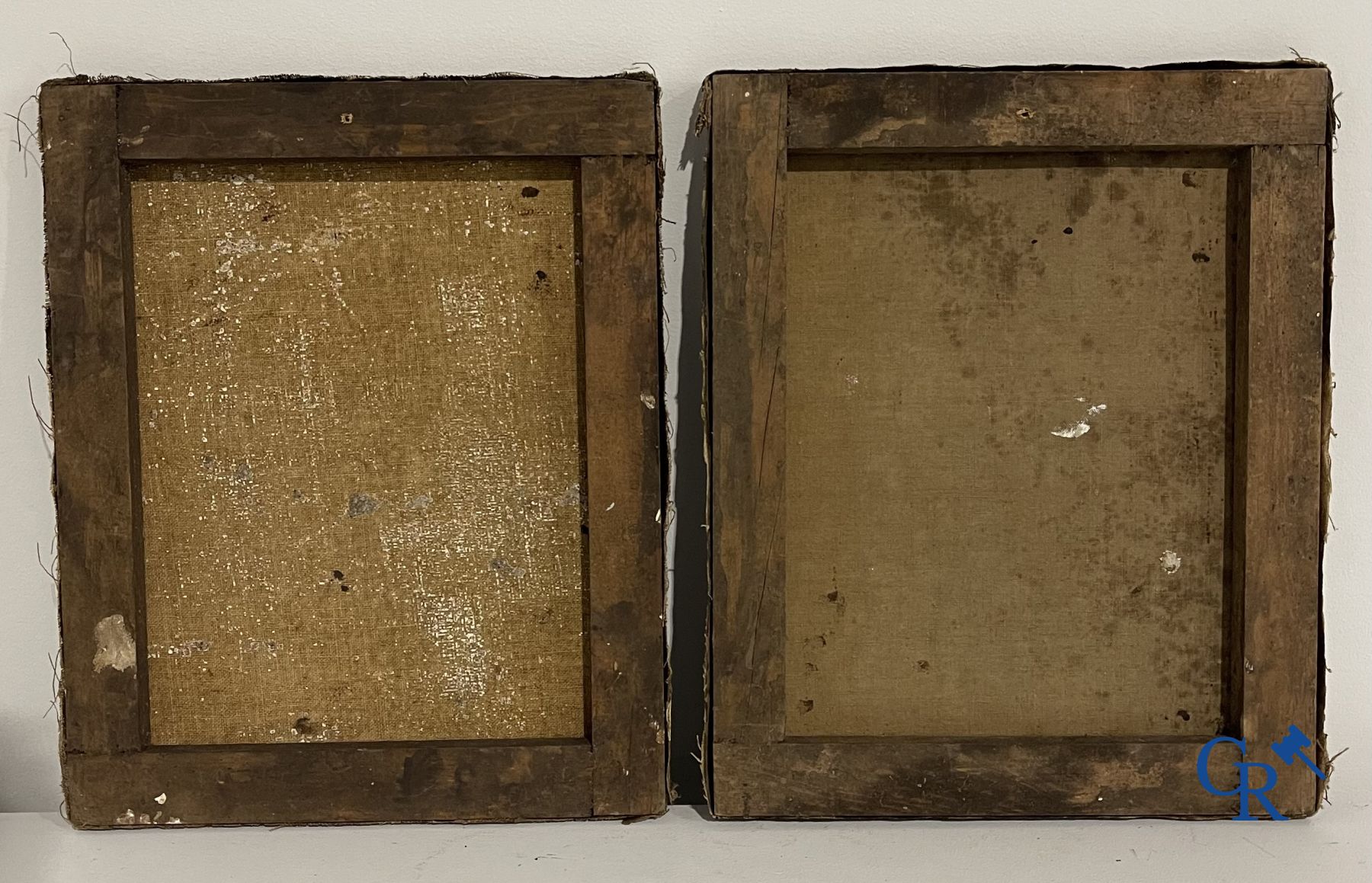 Schilderijen: 3 schilderijen naar Teniers. olie op doek.