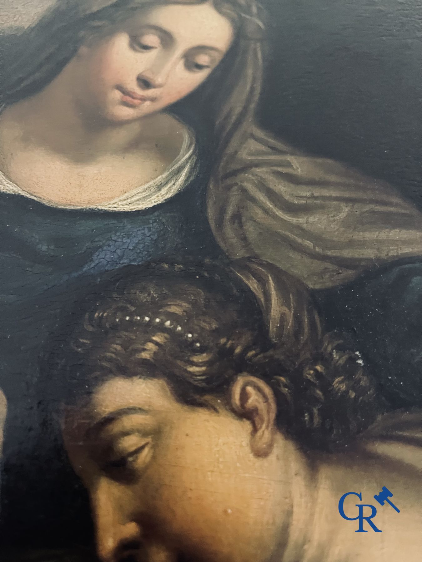 Religious painting: oil on panel. 17th-18th century.