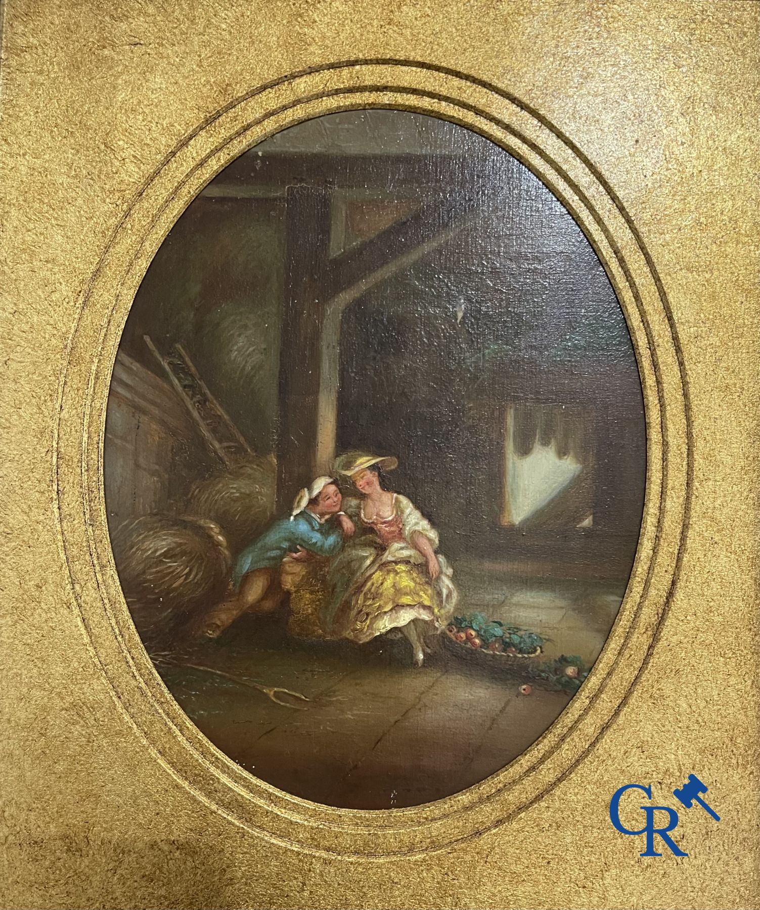 Schilderijen: 3 19de eeuwse schilderijen.