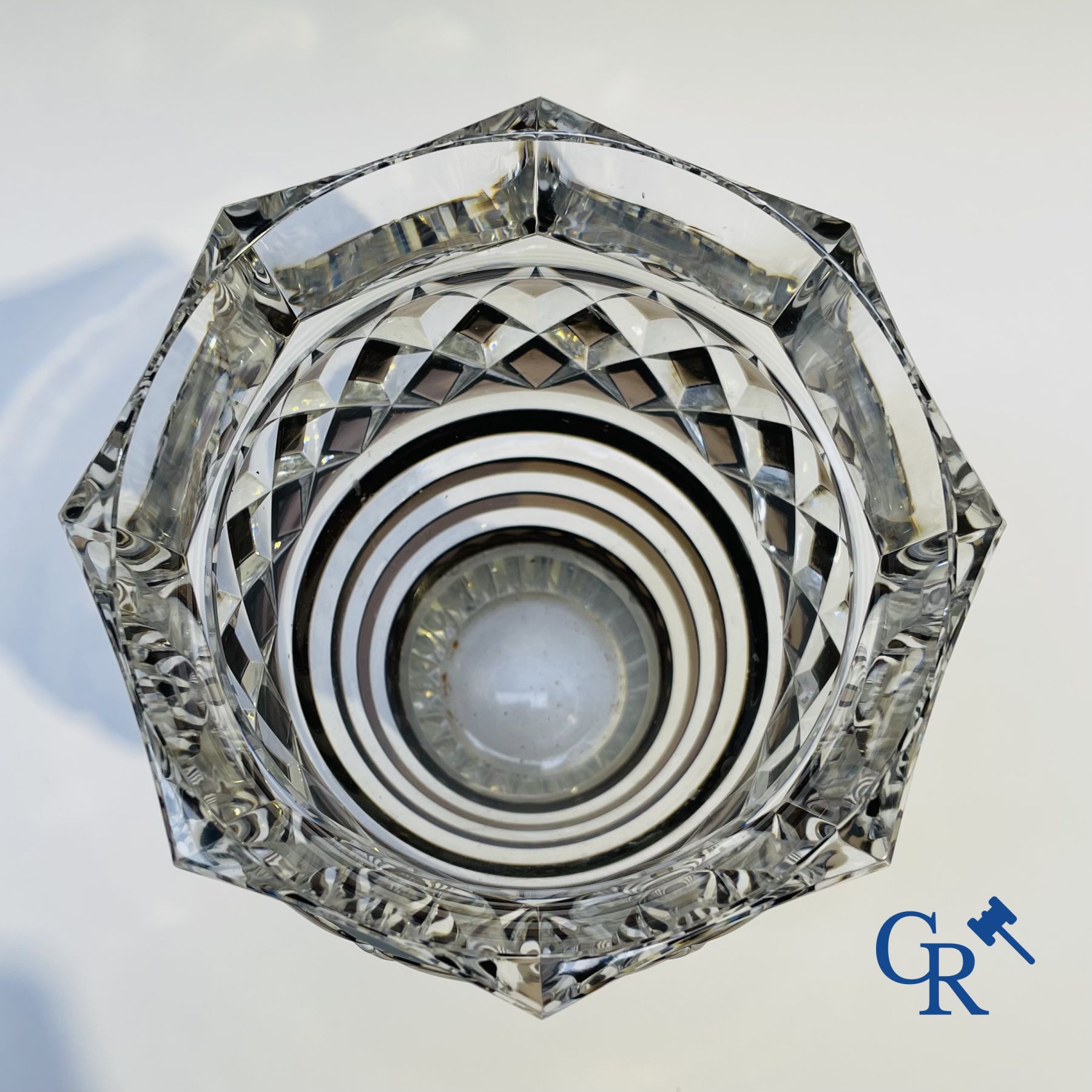 Glaswerk: 4 vazen in kristal Val Saint Lambert.