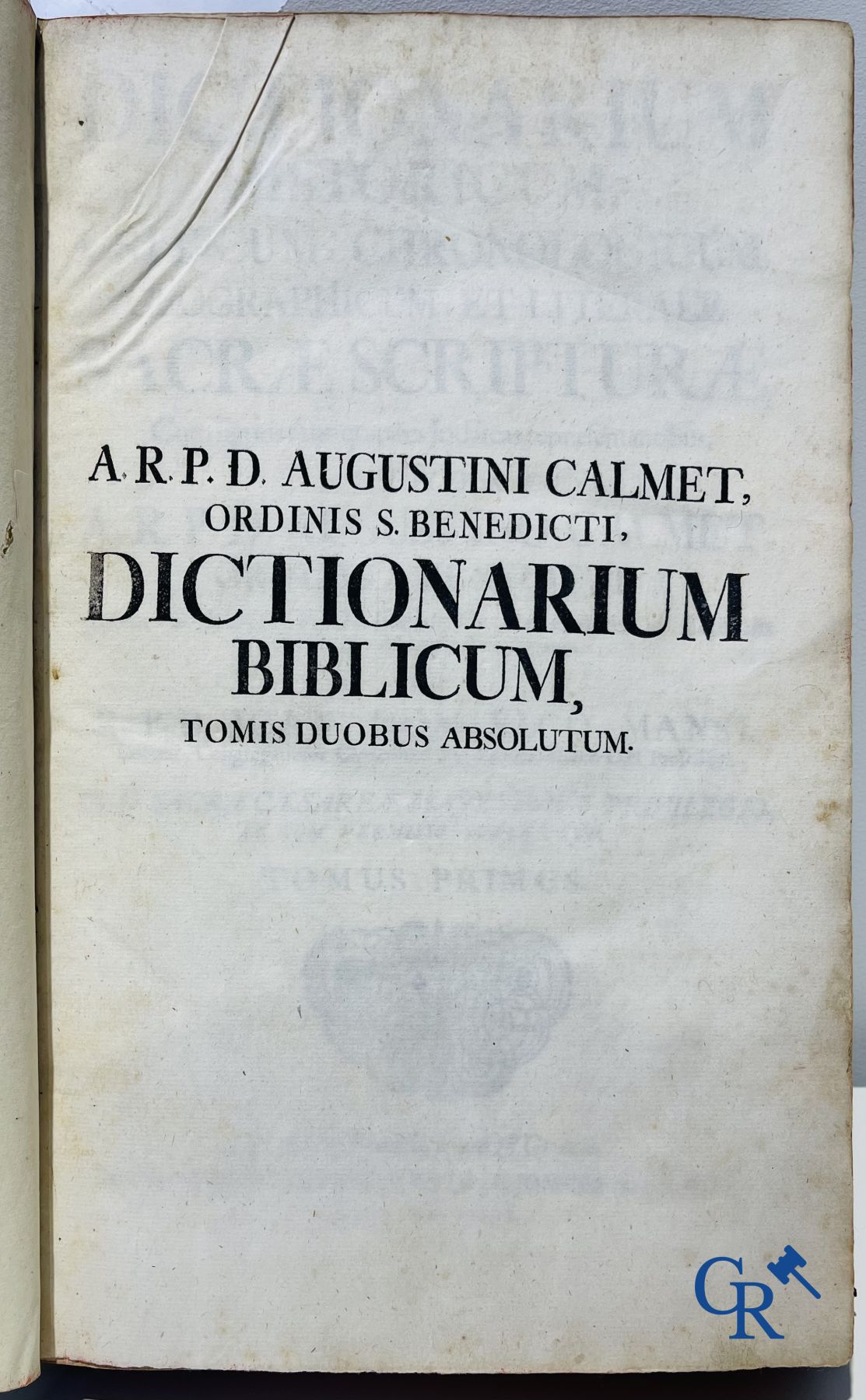 Oude Boekdrukken: Calmet Augustino, Dictionarium cum figuris Antiquitates Judaicas repraesentantibus.1729.
