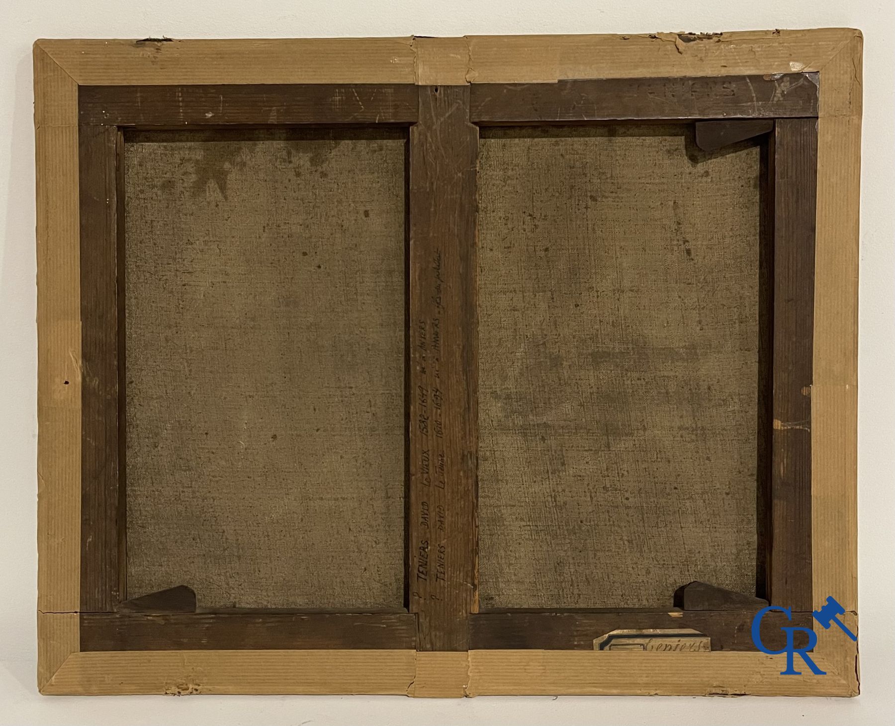 Schilderijen: 3 schilderijen naar Teniers. olie op doek.