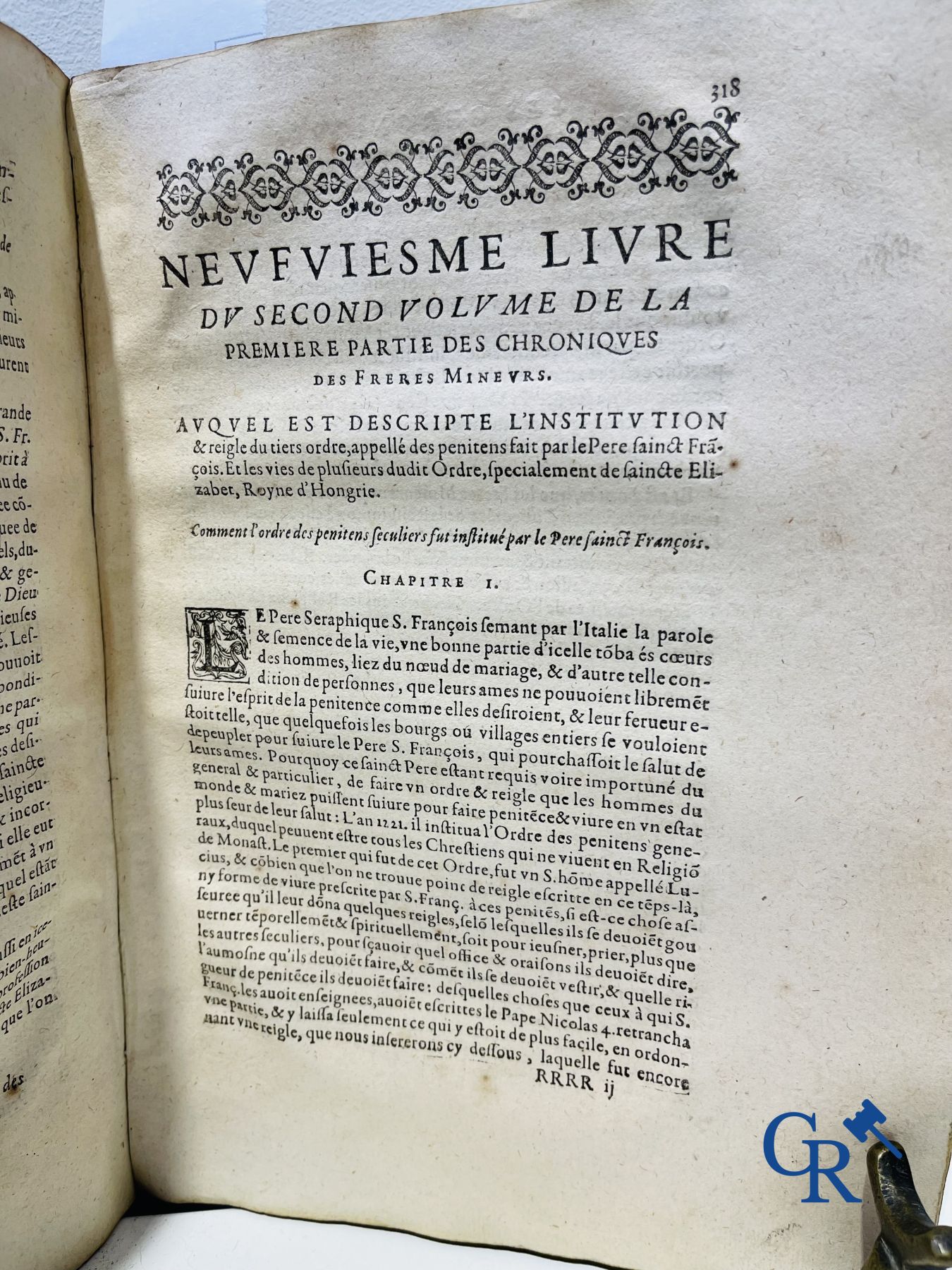 Oude Boekdrukken: Marcos de Lisboa, Chronique et institution de l'ordre du Père S. François, Paris 1608.
